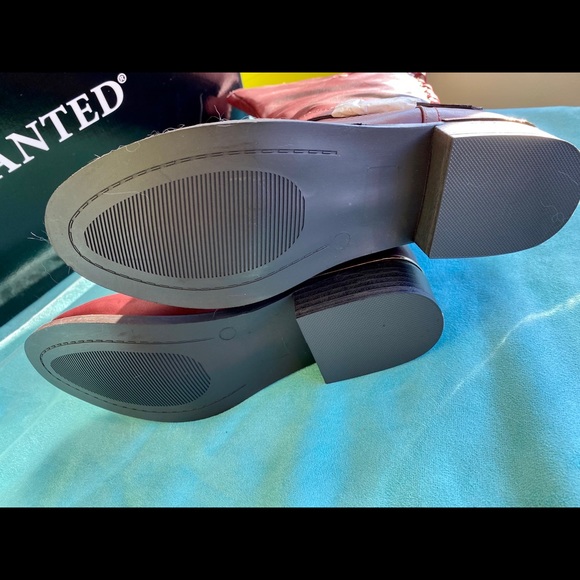 Wanted Lounge Lace-Back Riding Boots sz 9 Burgundy - Picture 12 of 16